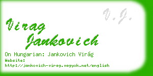 virag jankovich business card